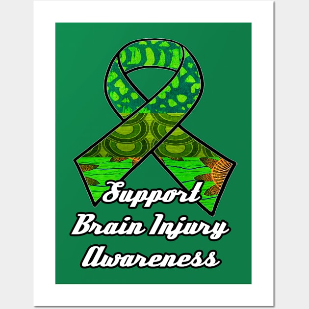 Support Traumatic Brain Injury Awareness Wall Art by artbyomega